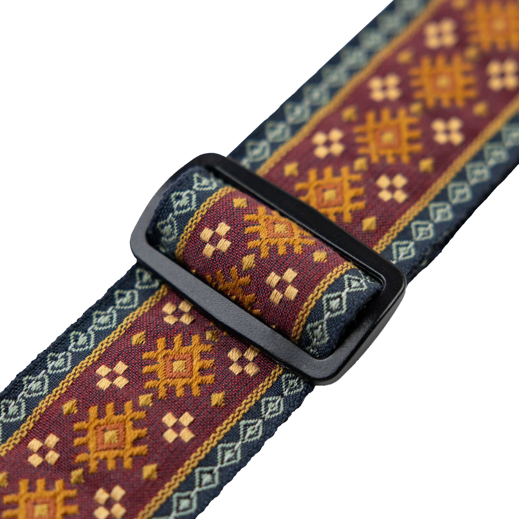 Levy Original Hootenanny Series Jacquard Weave Guitar Strap in Red Aztec